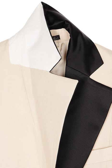 WOMENS JACKET SATIN LAPEL MAYONNAISE 6