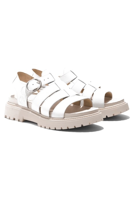 CLAIREMONT WAY FISHERMAN SANDAL WHITE FULL GRAIN 2