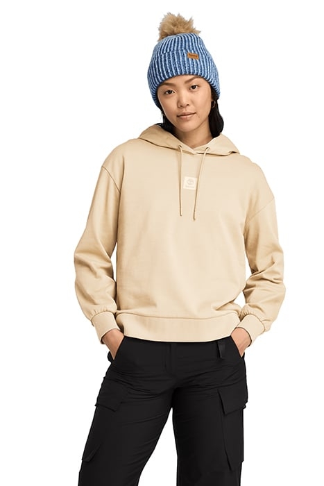 STACK LOGO LOOP BACK HOODIE ANGORA 1