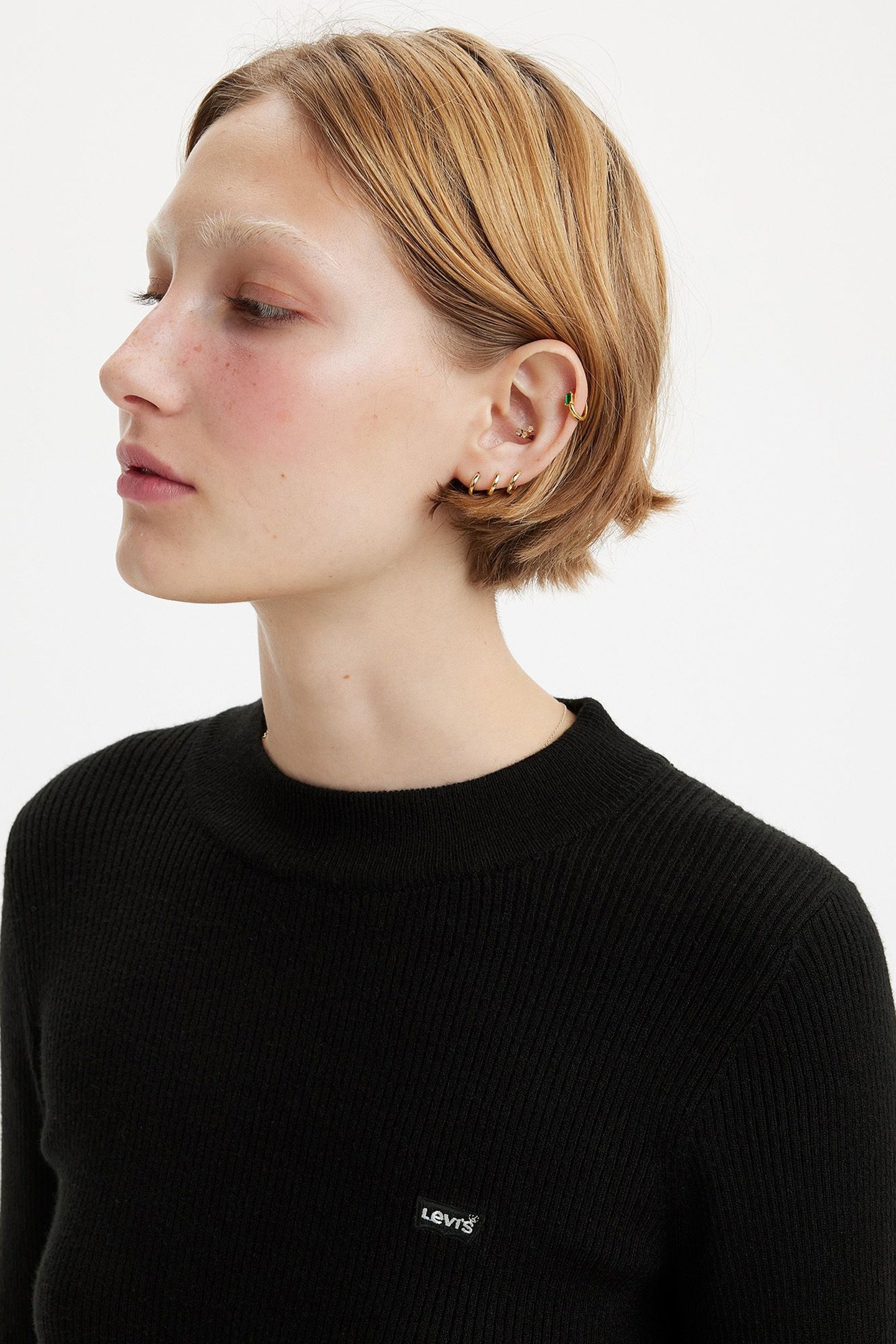 RIB CREW SWEATER CAVIAR RIB 5