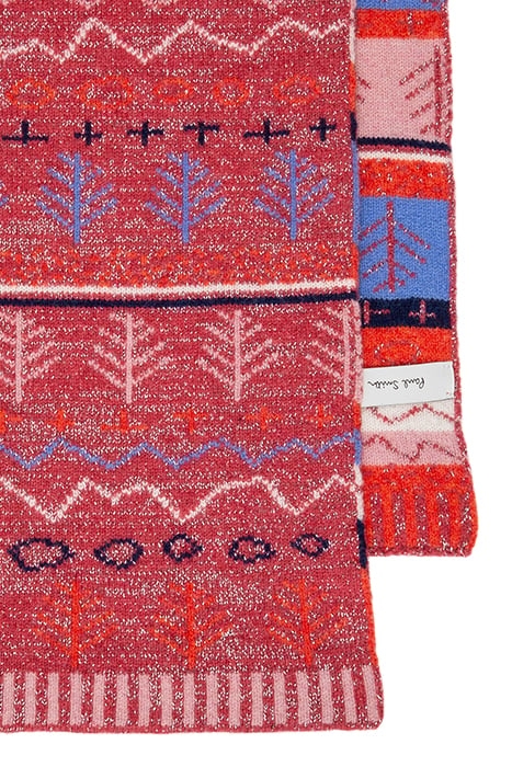 WOMEN SCARF DDLE FAIRISLE PINK 3