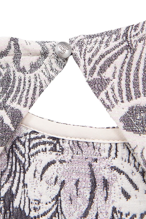 GIRL'S ECRU JACQUARD FLORAL MAXI SKATER DRESS 4