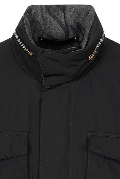 GENTS JACKET WITH CONCEALED HOOD VERY DARK GREEN 3