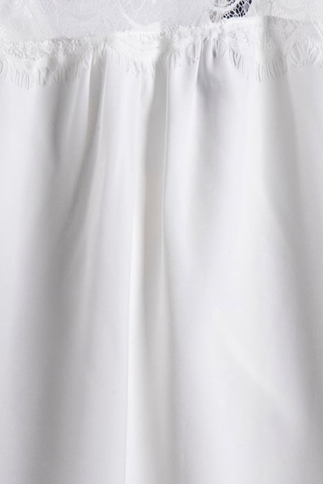 ALEDA CREPE LIGHT LACE V BK TP WHITE 3