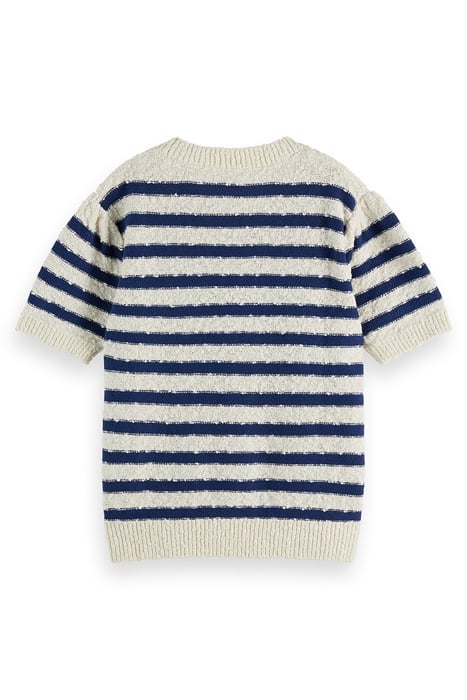 GIRL SWEATER KNIT SS TOP NATURAL 2