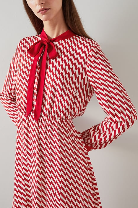 BRIDGET TIE MIDI DRESS CHERRY 4