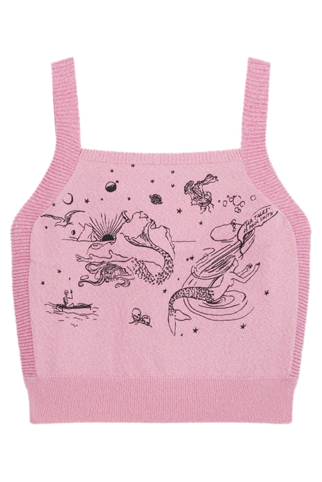 WOMENS KNITTED VEST PINK 4