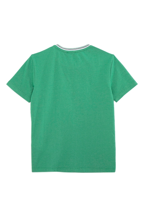BOYS’ GREEN T-SHIRT WITH VINTAGE RACKET CREST EMBROIDERY 2