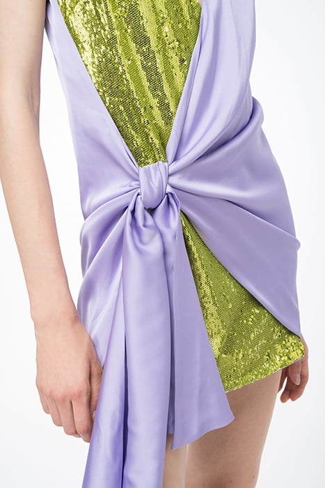 CREAZIONE ABITO FULL PAILLETTE LILAC/GREEN 7