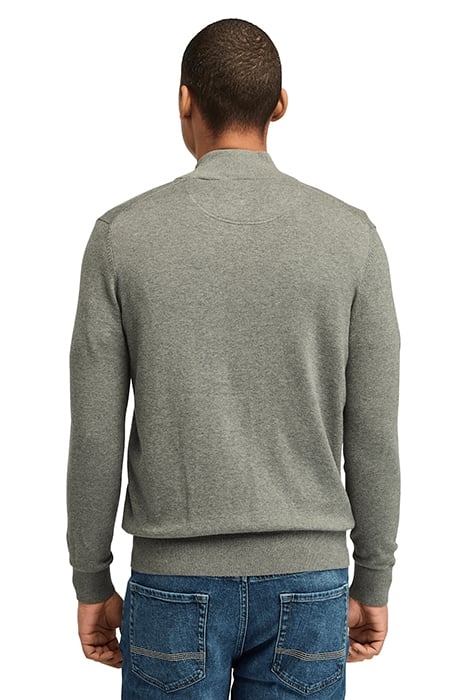 WILLIAMS RIVER COTTON YD FULL ZIP SWEATER DARK GREY HEATHER 2