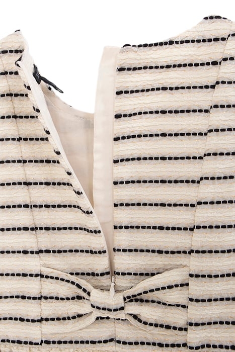 GIRLS’ ECRU DRESS WITH STRIPED MOTIF JACQUARD 5