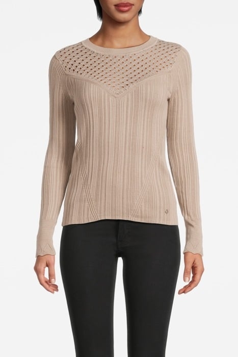 GUESS ECO MARIE RN LS TOP SWTR SUMMER CLAY 1