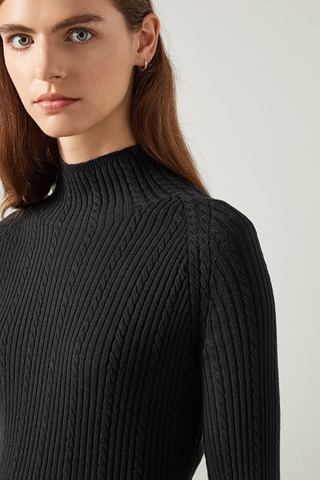 WEST CABLE KNITTED SWEATER BLACK 6