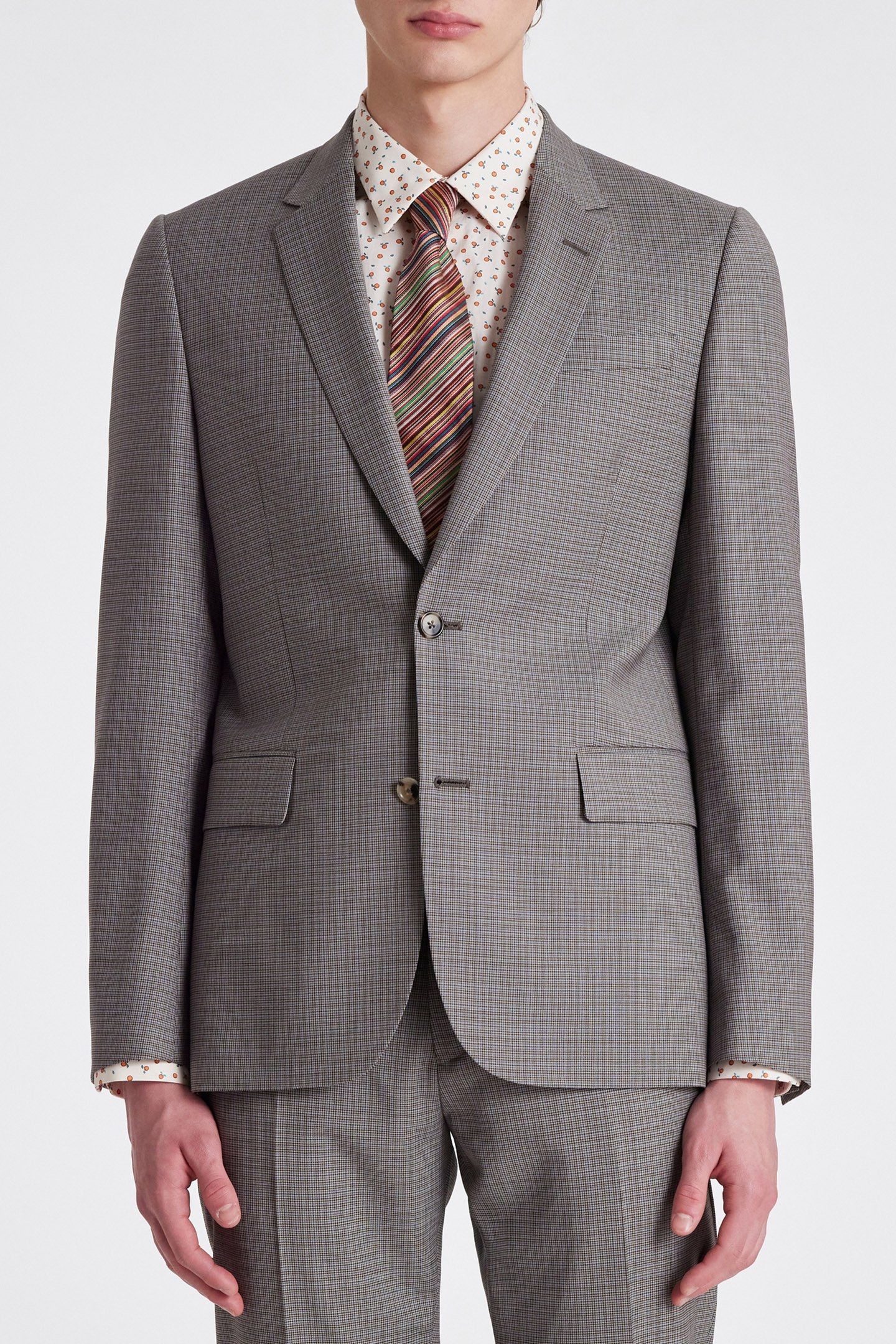 MENS TAILORED FIT 2 BTN JACKET TAUPE 1
