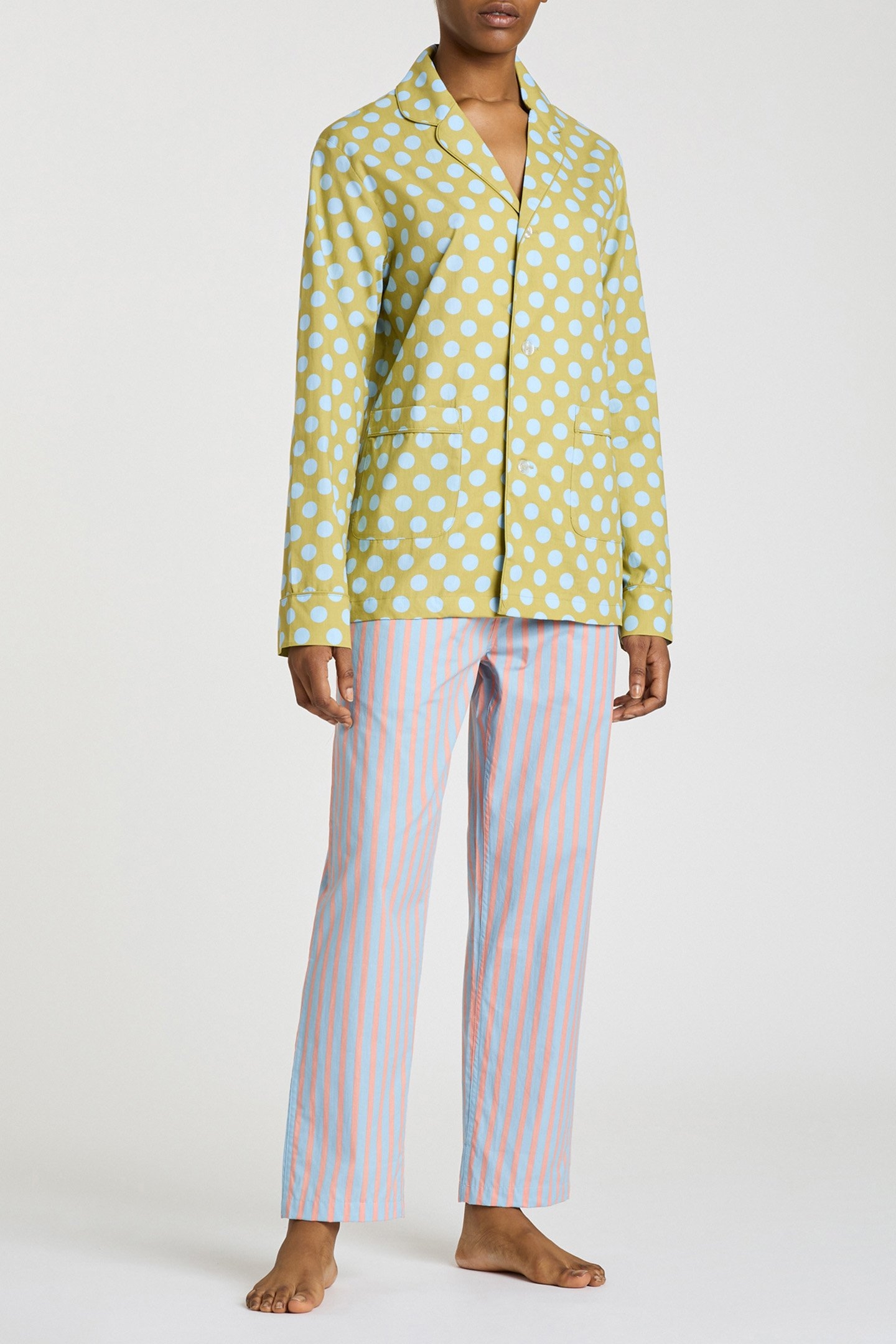 UNISEX PJ TOP L/SLV YELLOW 6