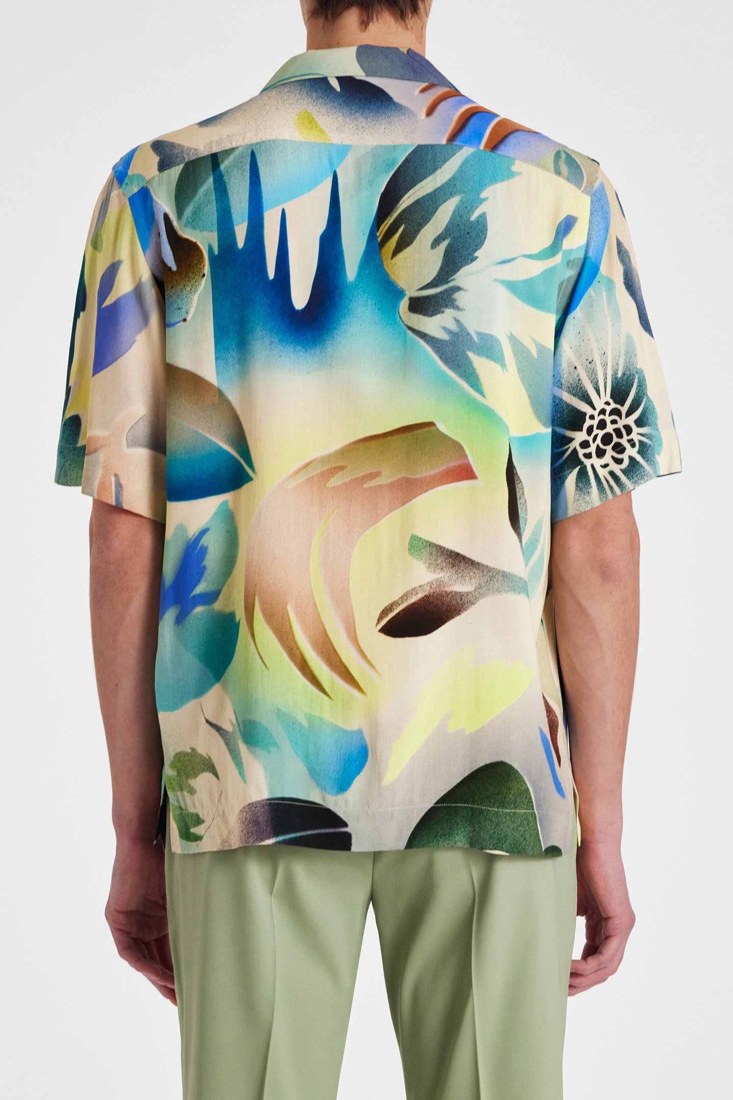 MENS S/S REGULAR FIT SHIRT LIME GREEN 2