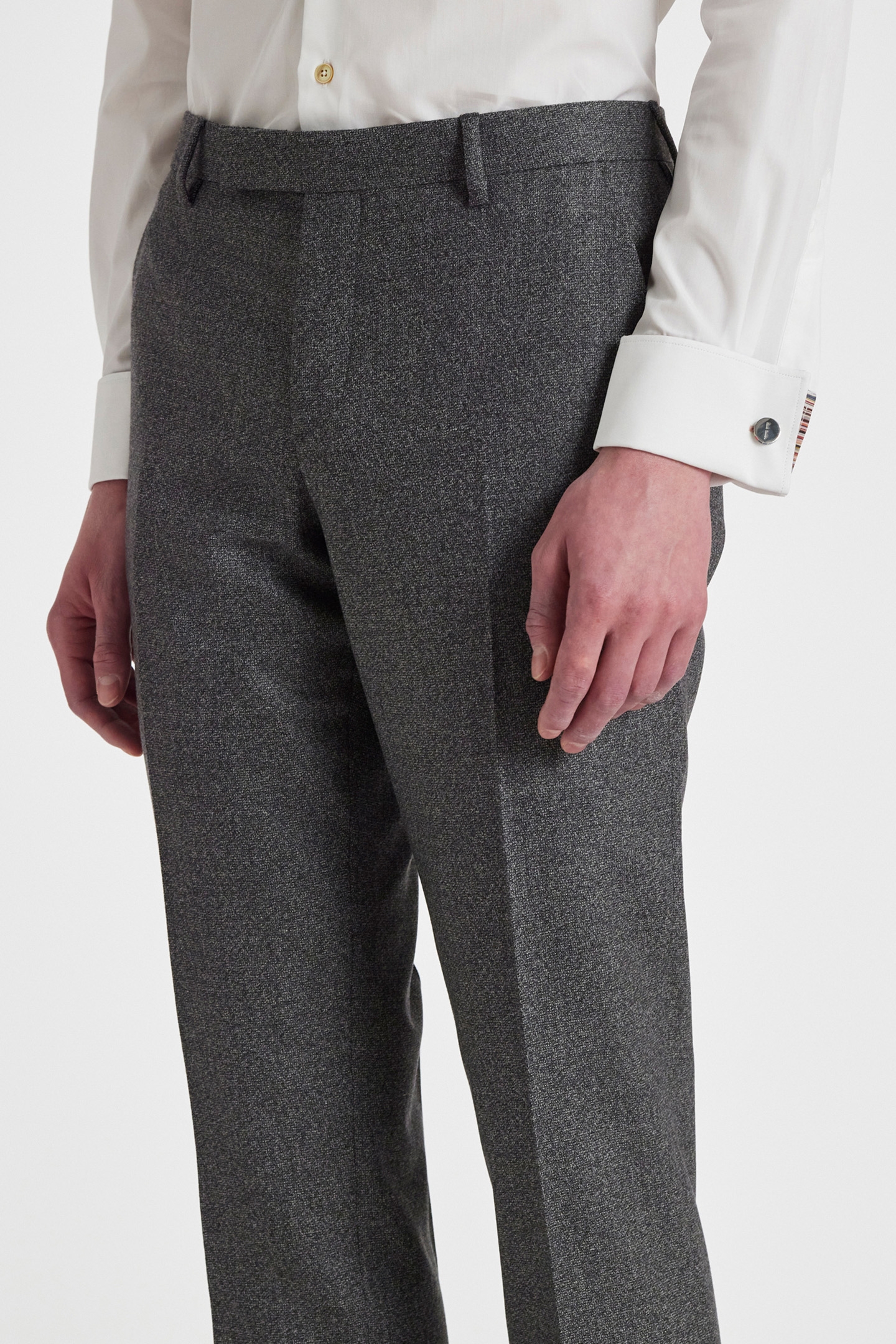 MENS SLIM FIT TROUSER GREY BEIGE 5