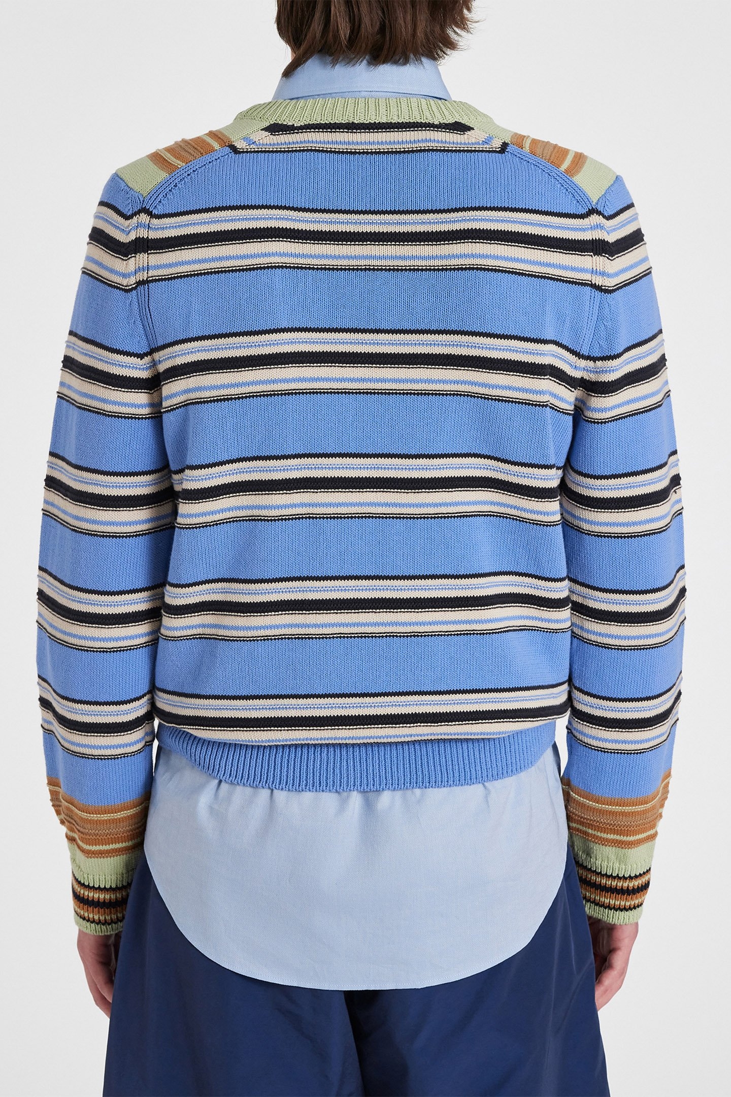 MENS SWEATER CREW NECK BLUE 2