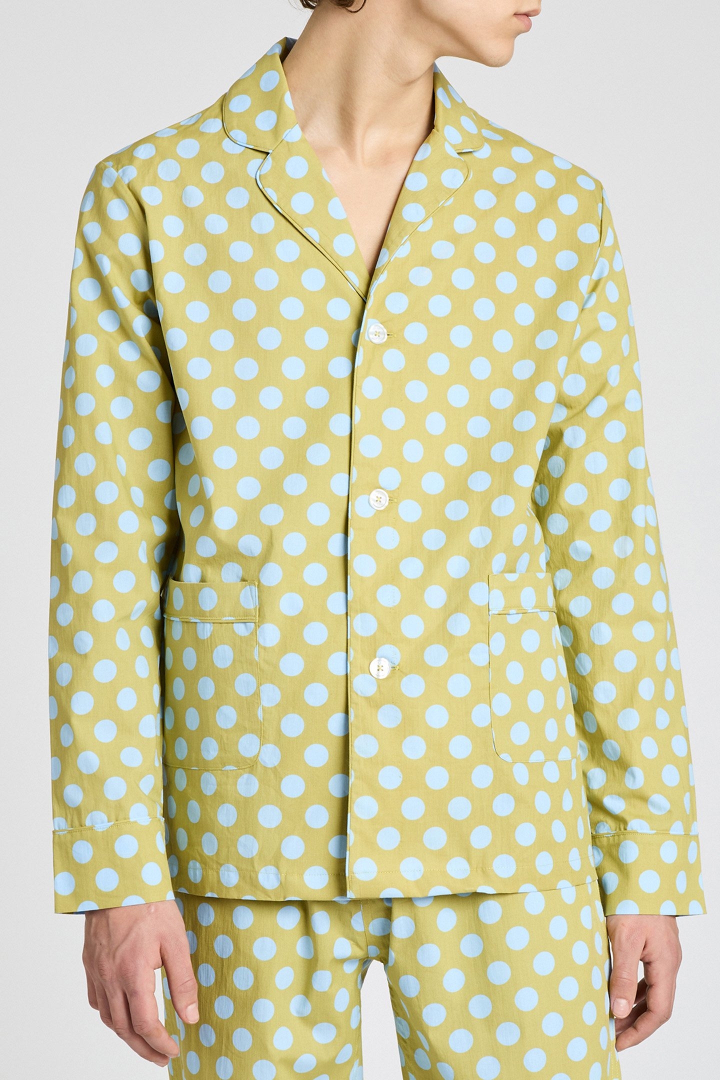 UNISEX PJ TOP L/SLV YELLOW 1