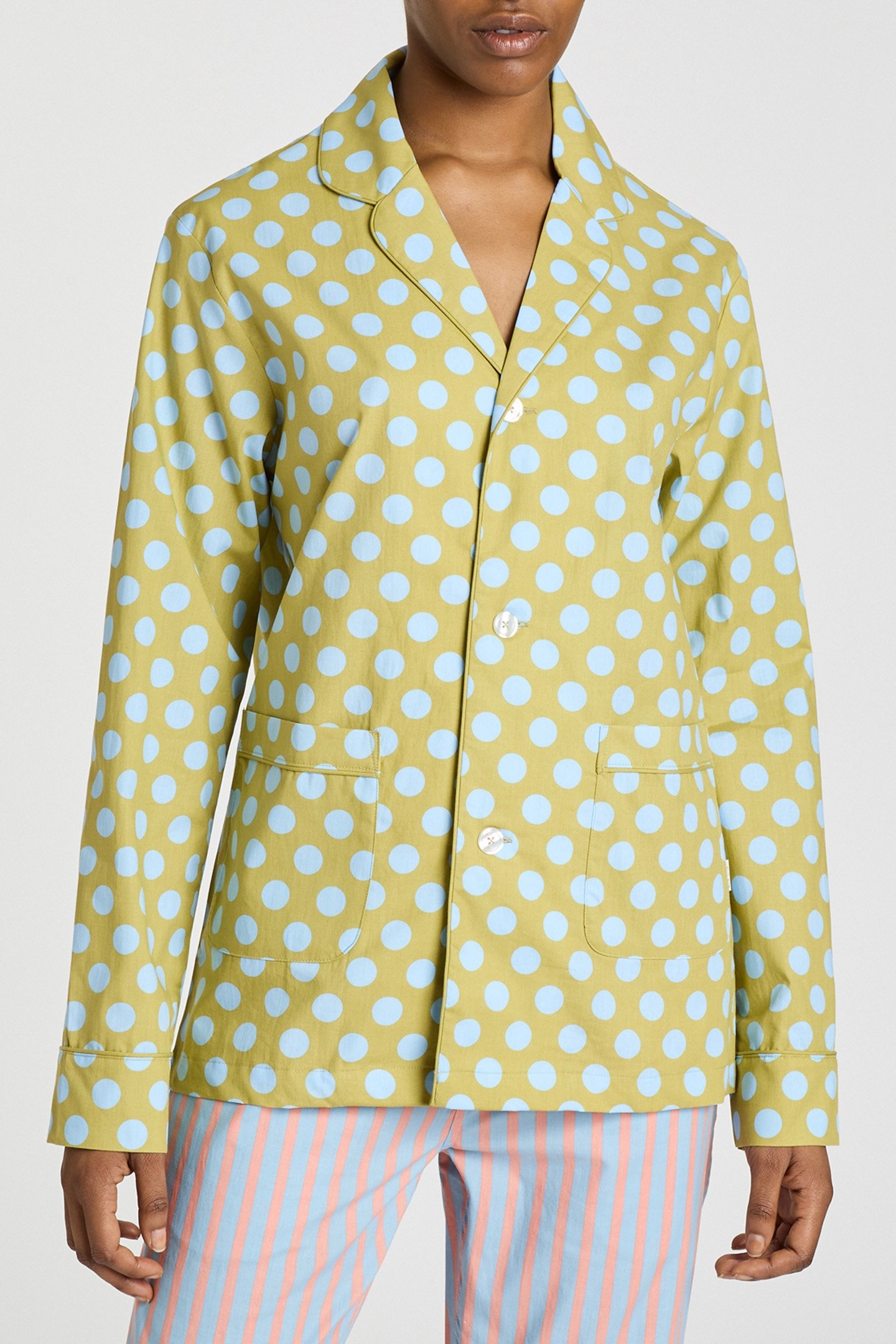 UNISEX PJ TOP L/SLV YELLOW 4