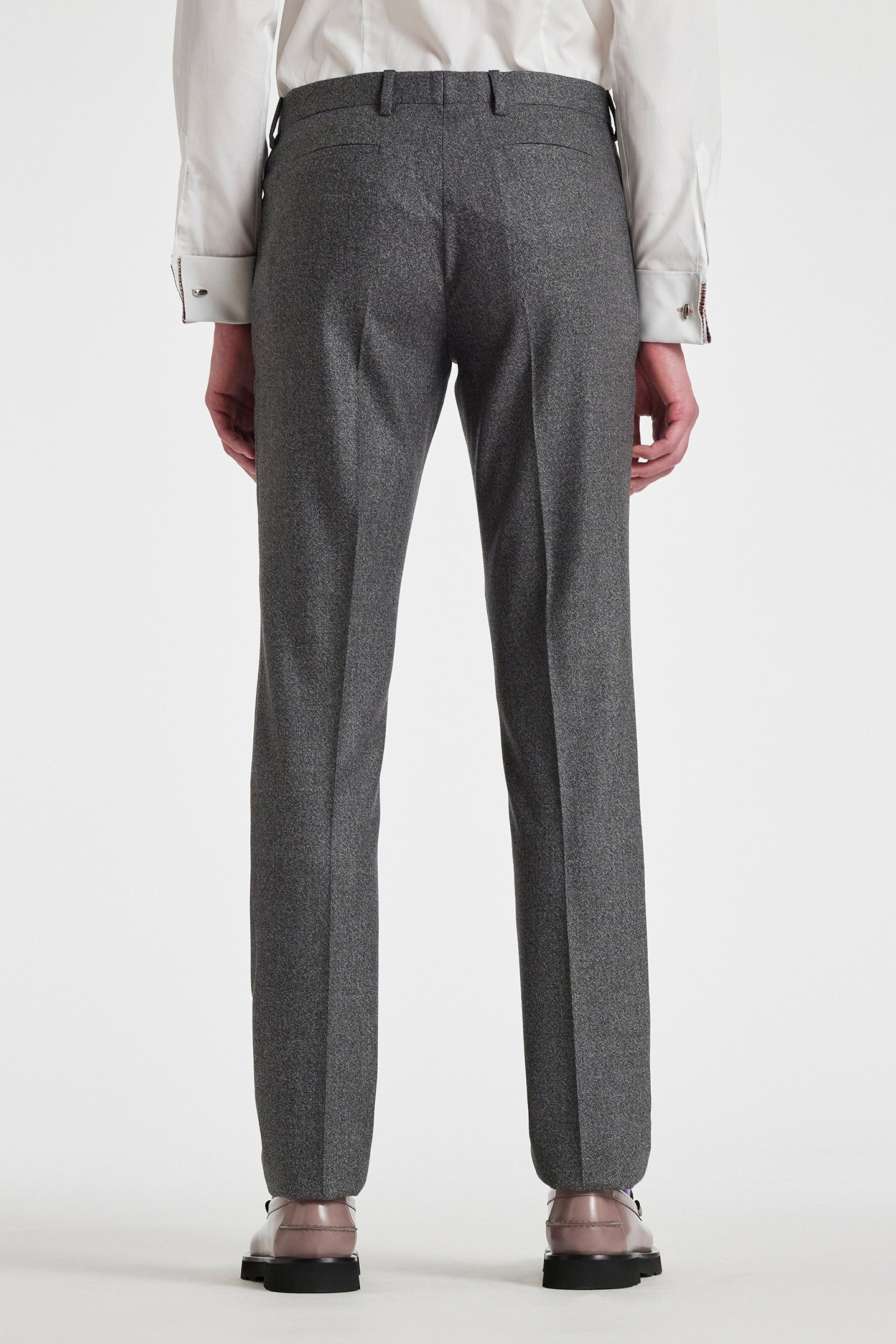 MENS SLIM FIT TROUSER GREY BEIGE 2