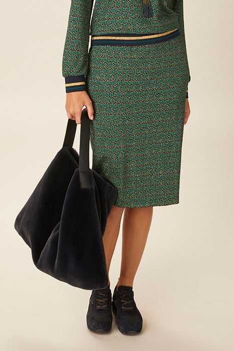 SKIRT LUREX JACQUARD GREEN 2