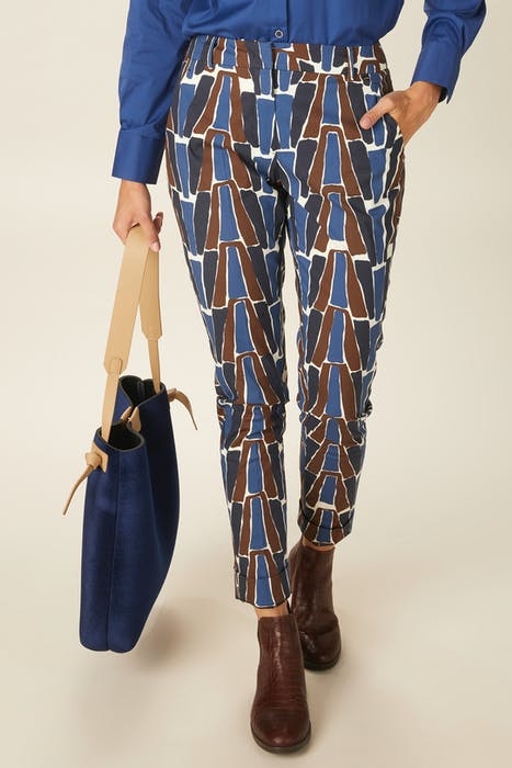 COTTON CHINO PANTS BLUE W90195 2