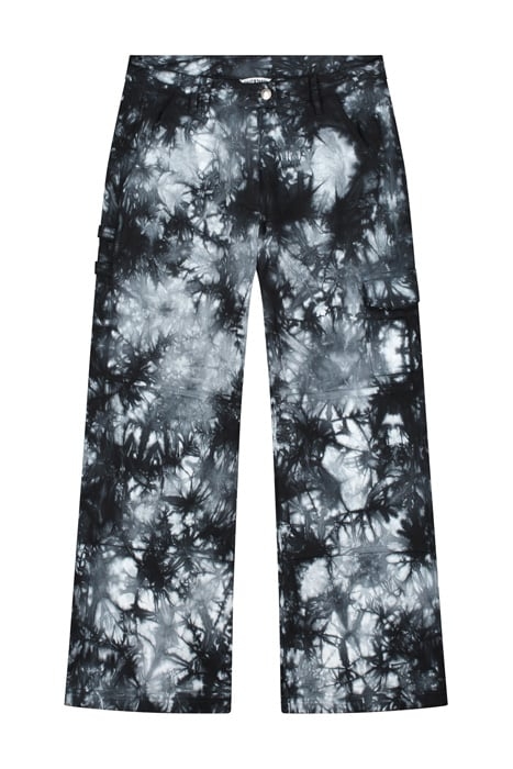 BLACK WHITE TIE DYE GEMMA PANTS 4