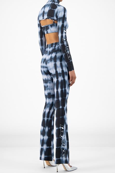 BLUE SHIBORI REFLARE PANTS 2