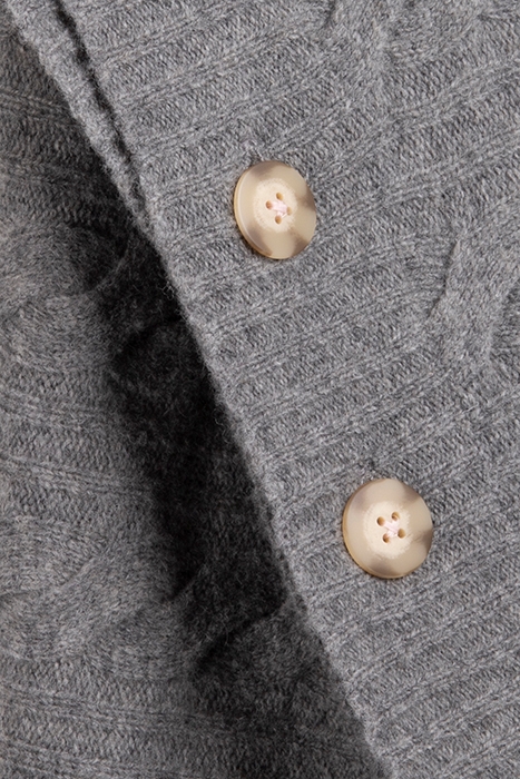 IVY CABLE PONCHO MID GREY 3