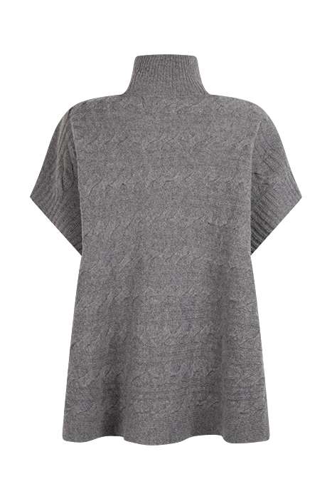IVY CABLE PONCHO MID GREY 2