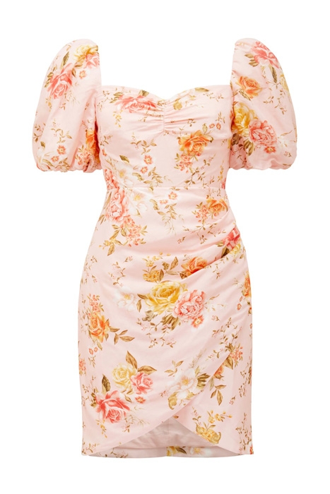 FLORA SWEETHEART MINI DRESS TEA ROSE FIELD 1