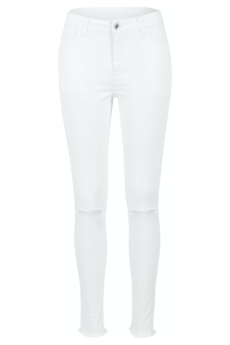 LADIES CUT KNEE PANTS WHITE 1