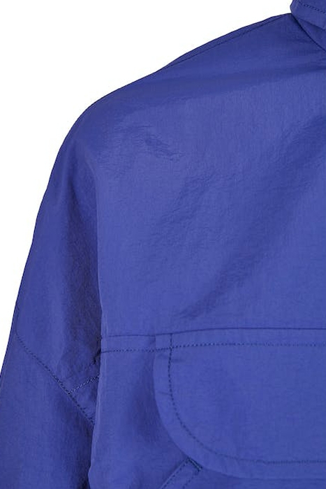 LADIES CROPPED CRINKLE NYLON PULL OVER JACKET BLUEPURPLE 8