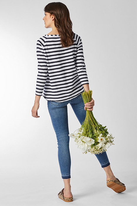 ORGANIC HEAVY JERSEY LONGSLEEVE STRIPED DEEP BLUE 2