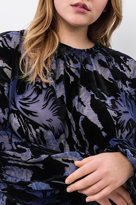 BELVE BLOUSES & TUNICS AOP - BLACK NAVY BLUE 4