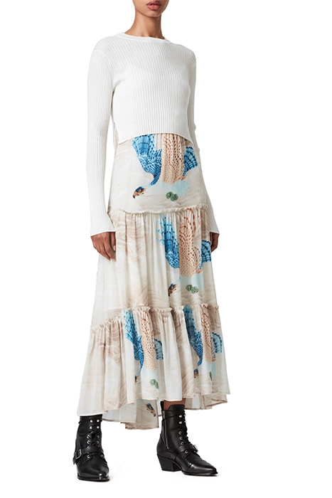 TILLY SWOOP DRESS ECRU WHITE 3