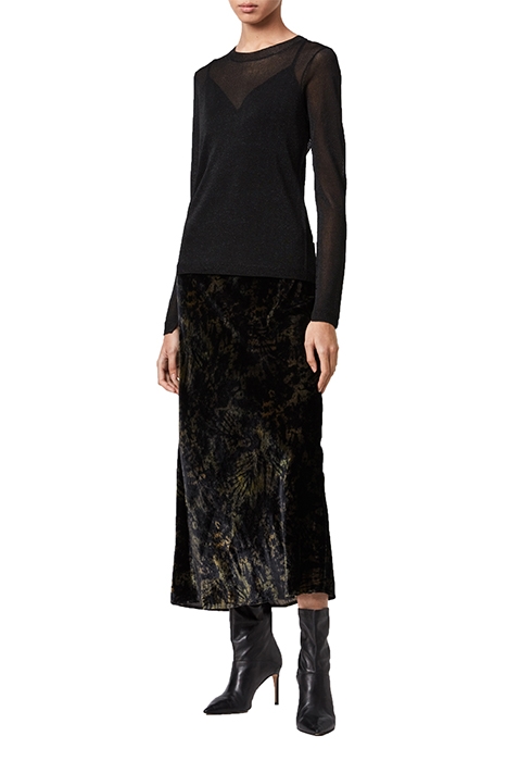 KELSIE PEACE DRESS BLACK/KHAKI GREEN 2