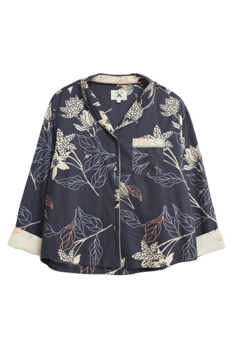 NINA WOVEN PJ SHIRT BLK MLT 1