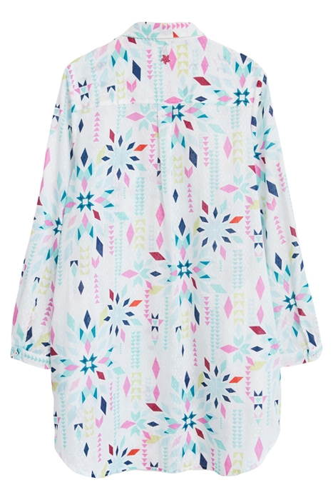 EFFIE LONGLINE SHIRT IVORY PRINT 2