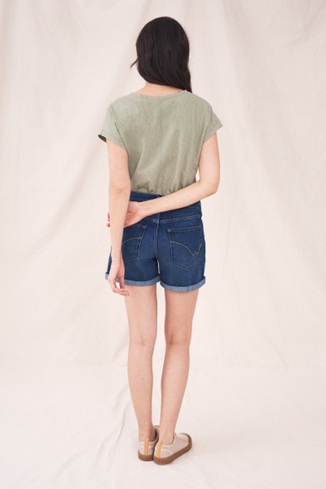 SADIE DENIM BOYFRIEND SHORTS MID DENIM 3