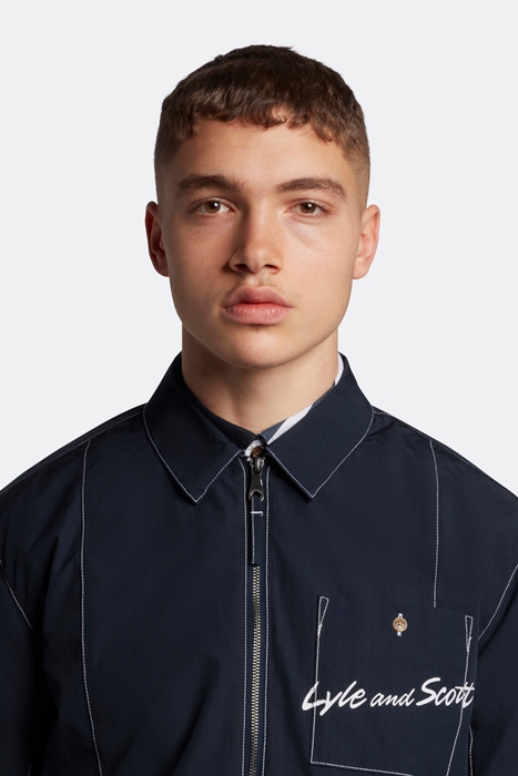 PANELLED OVERSHIRT DARK NAVY 5
