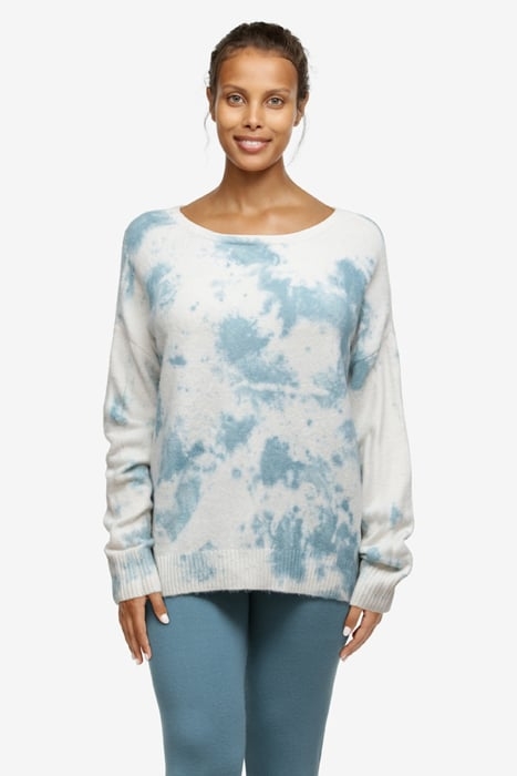 LW OVER HOODIE/SWEATER ELIN LOUNGE KNIT BLUE TIE AND DYE 2