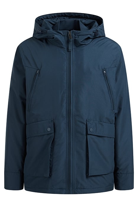 HEREN KORTE PARKA MET CAPUCHON DARK BLUE 1