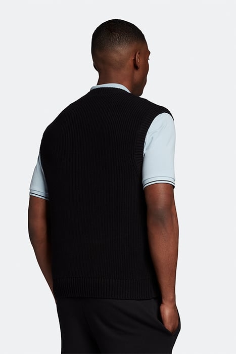 RIBBED VEST JET BLACK 2