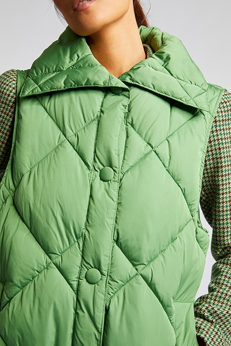 QUILTED NYLON VEST EVERGREEN 4