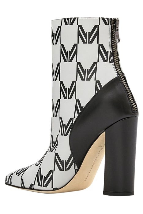 PRINTED ANKLE BOOTS BLACK/WHITE LOGO PRINT 4