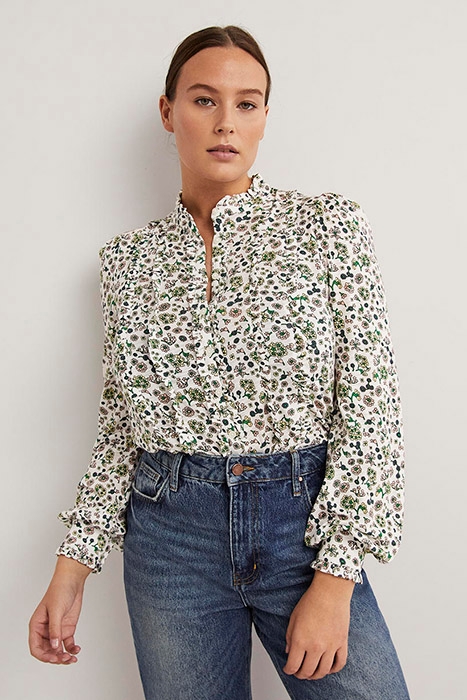 RUFFLE JERSEY SHIRT IVO 1