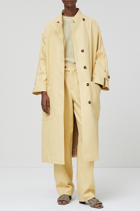 WOMEN LONG COAT YELLOW CALCITE 1