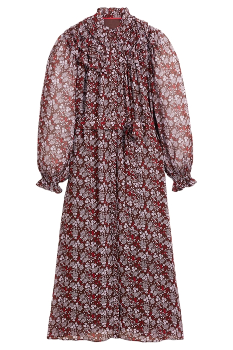 RUFFLE YOKE MIDI SHIRT DRESS PRP 6